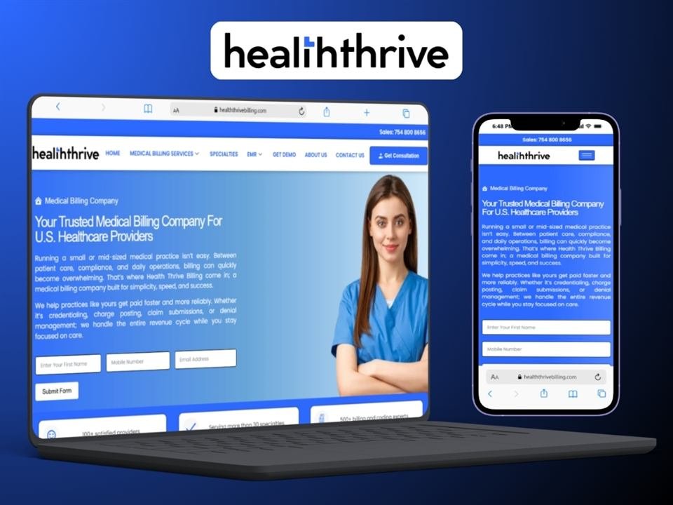 Healthcare billing website