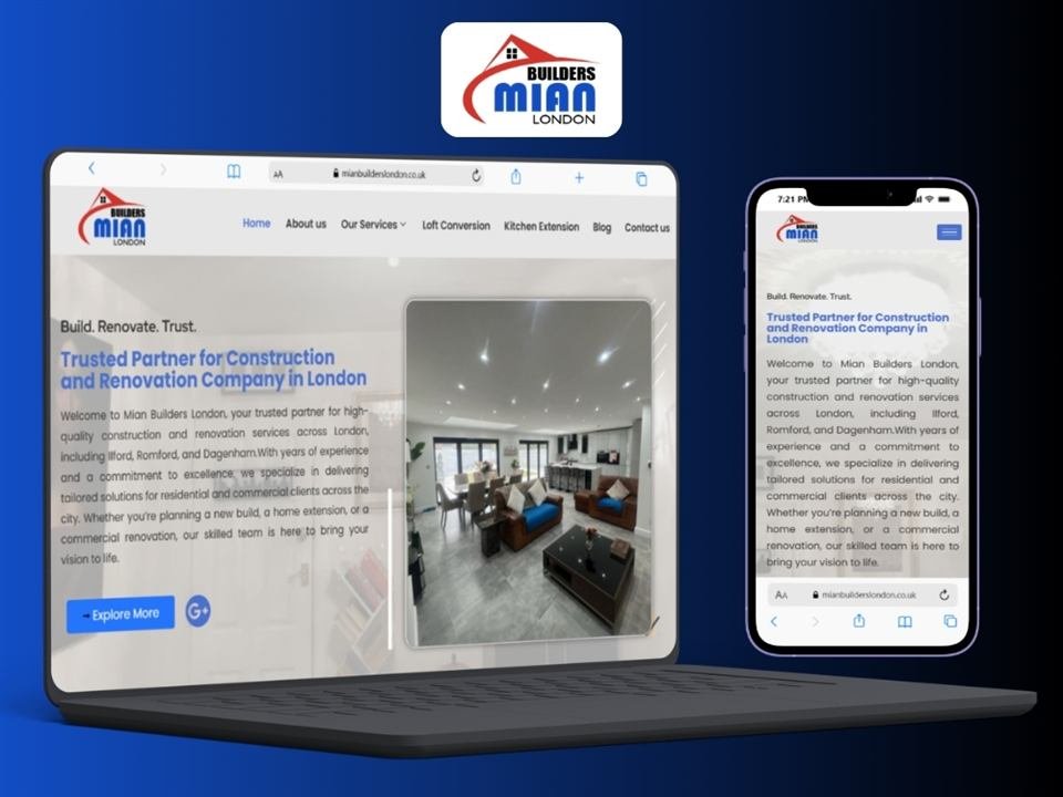 Mian Builders London website