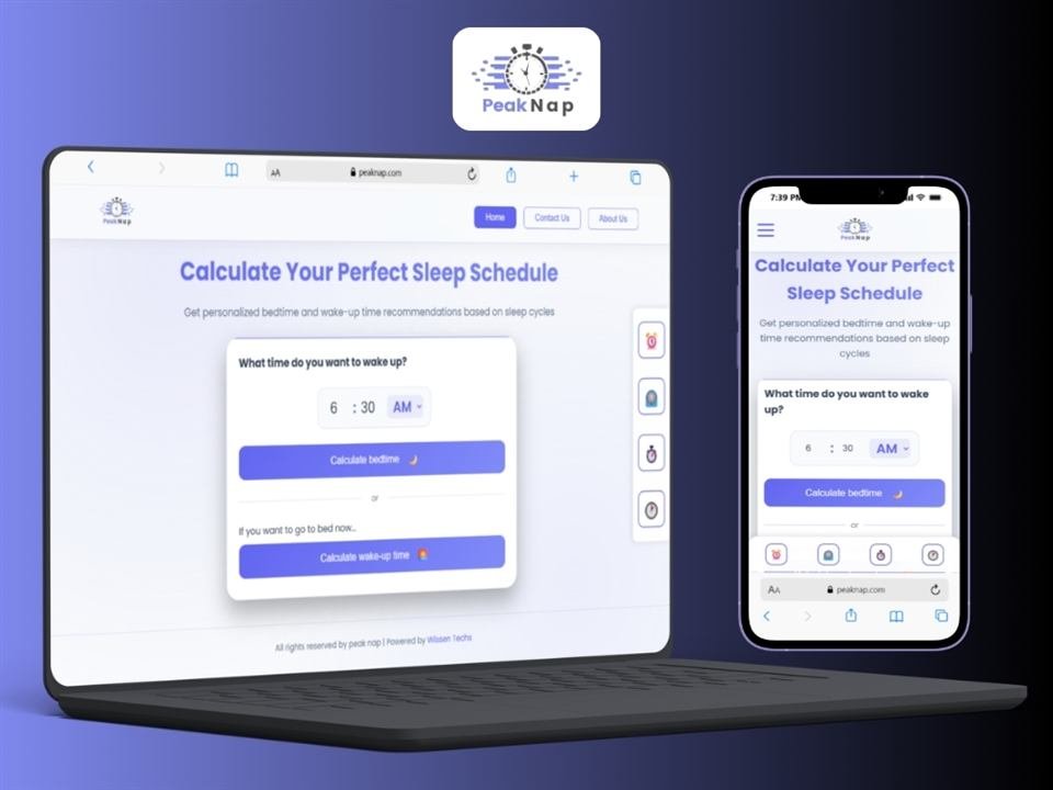 Sleep schedule calculator web application