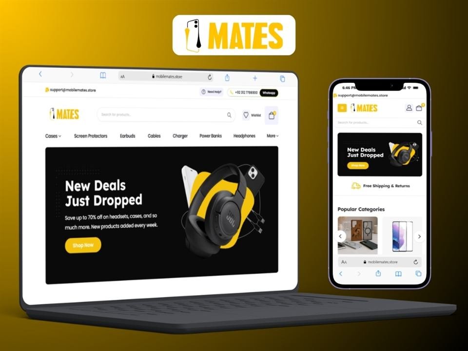 WooCommerce store website mockup